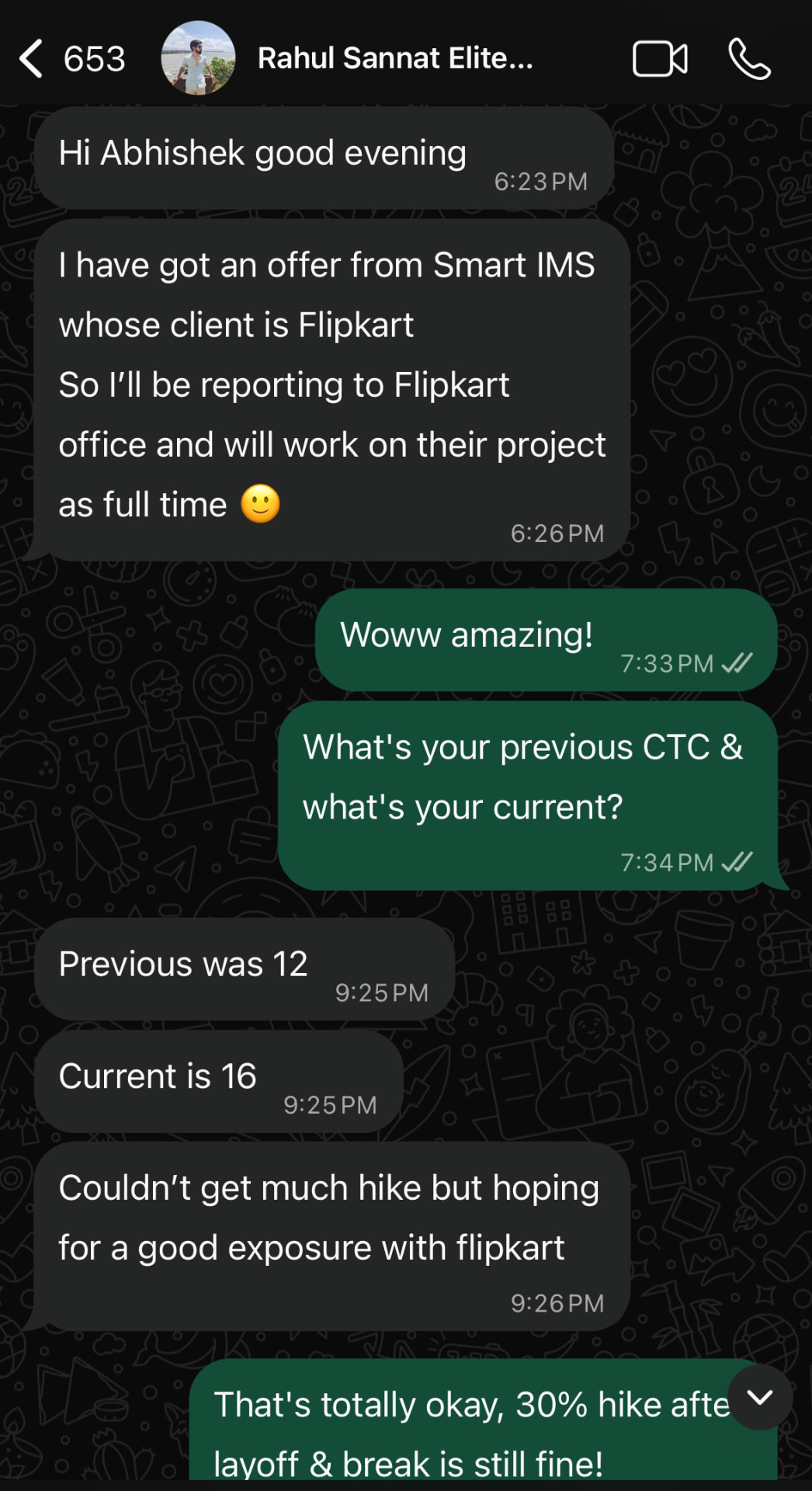 Rahul Sannat's Cracckify success message