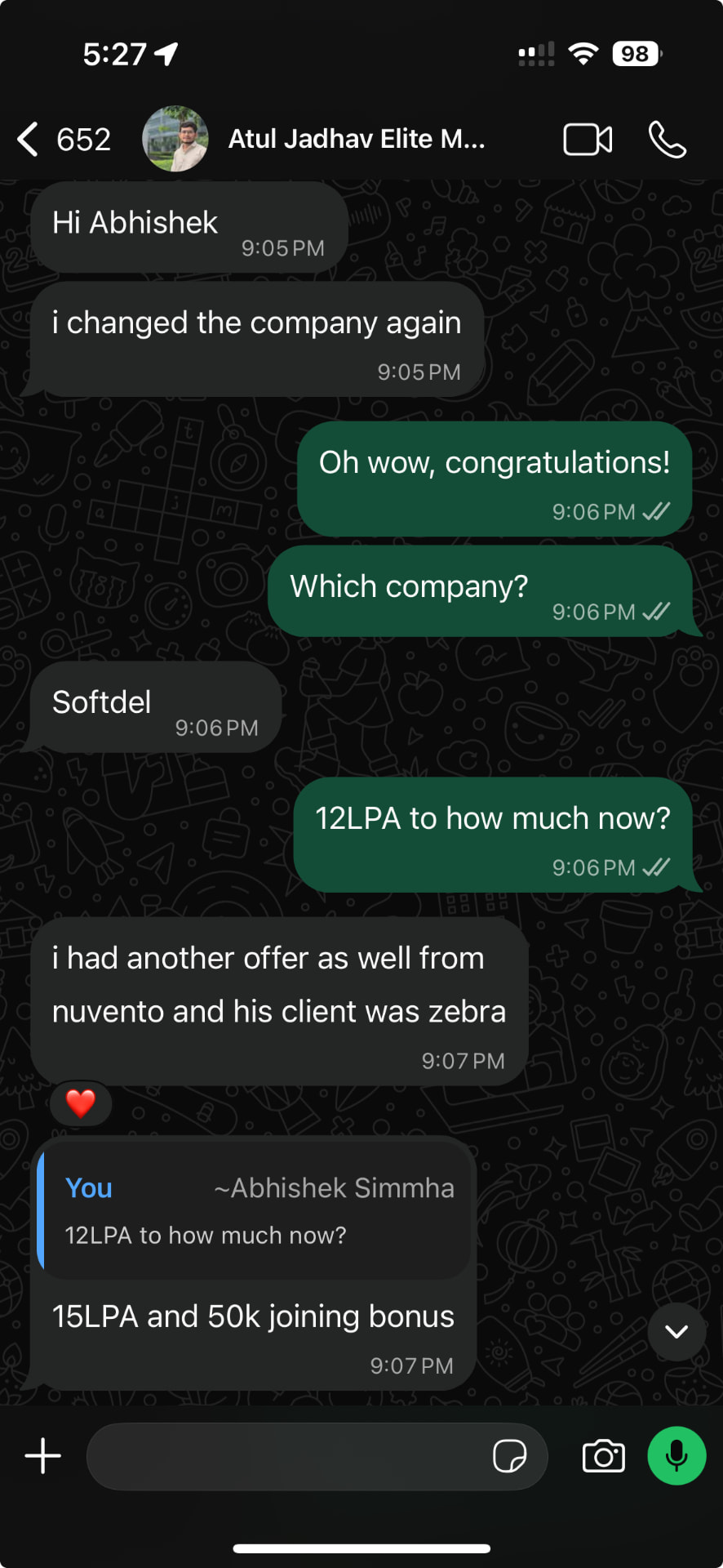 Atul Jadhav's Cracckify success message
